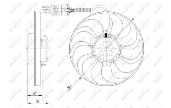 Cooling fan 47398 NRF