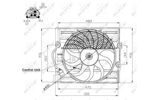 Cooling fan 47481 NRF