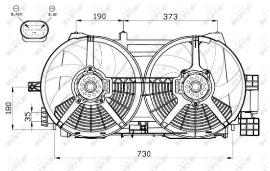Cooling fan 47556 NRF, Image 2