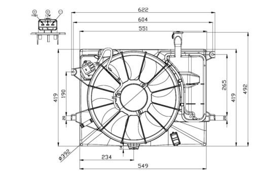 Cooling fan 47558 NRF, Image 2