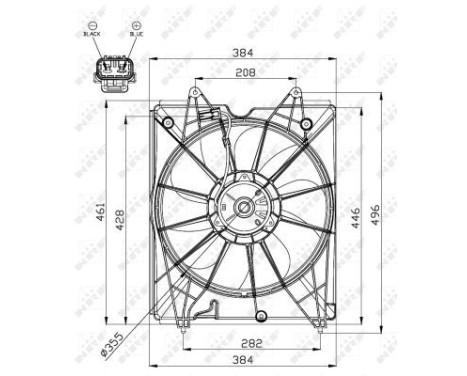 Cooling fan 47563 NRF