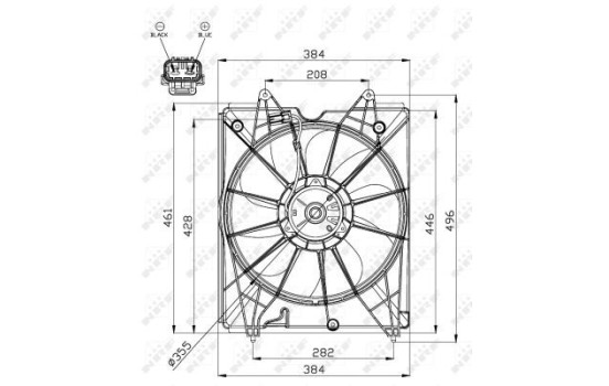 Cooling fan 47563 NRF