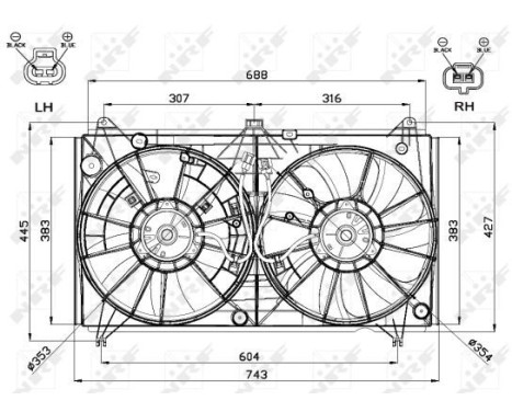 Cooling fan 47567 NRF, Image 2