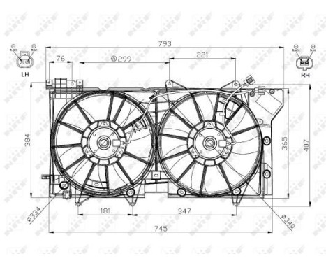 Cooling fan 47573 NRF