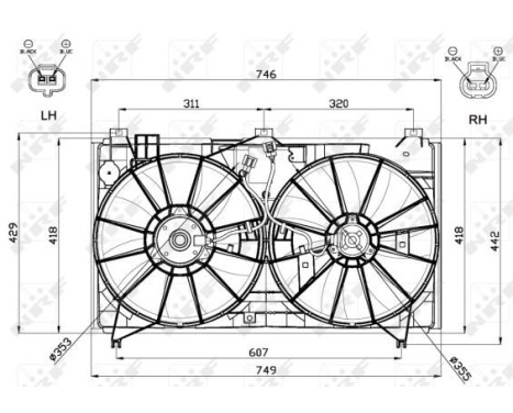 Cooling fan 47580 NRF