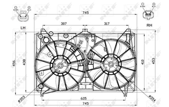 Cooling fan 47581 NRF, Image 2