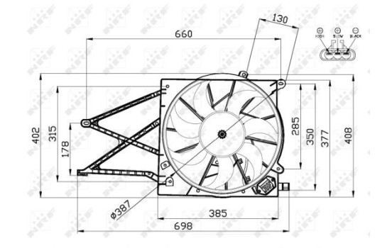 Cooling fan 47582 NRF, Image 2