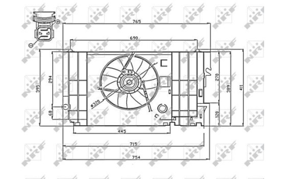 Cooling fan 47740 NRF, Image 2