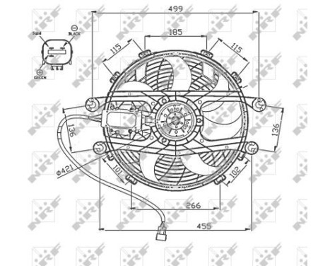 Cooling fan 47747 NRF, Image 2