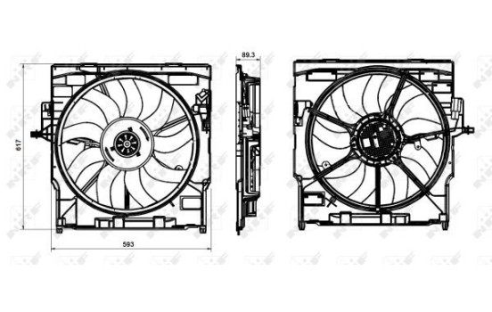 Cooling fan 47845 NRF
