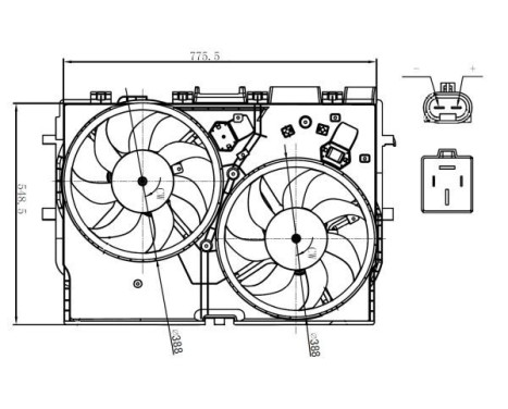 Cooling fan 47866 NRF, Image 2
