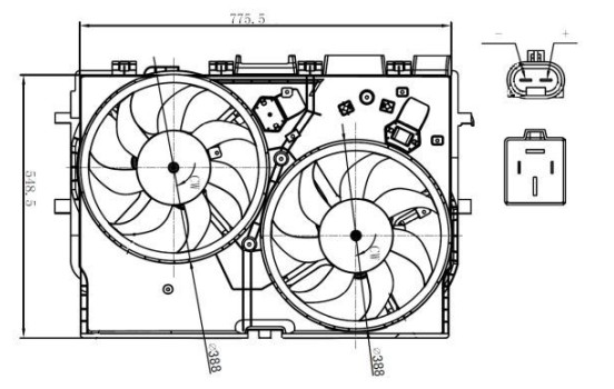 Cooling fan 47866 NRF, Image 2