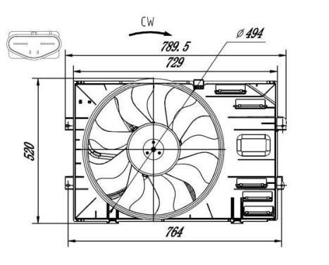Cooling fan 47918 NRF, Image 2