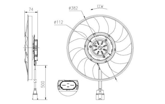 Cooling fan 47919 NRF, Image 3