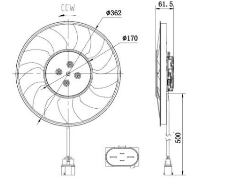 Cooling fan 47931 NRF