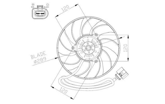 Cooling fan 47946 NRF, Image 2
