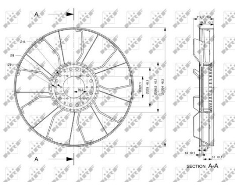Cooling fan 49817 NRF