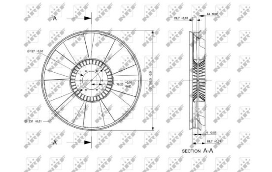 Cooling fan 49826 NRF