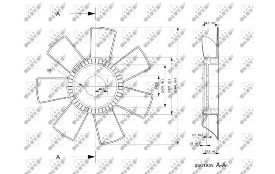 Cooling fan 49844 NRF