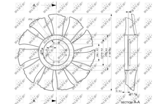 Cooling fan 49846 NRF