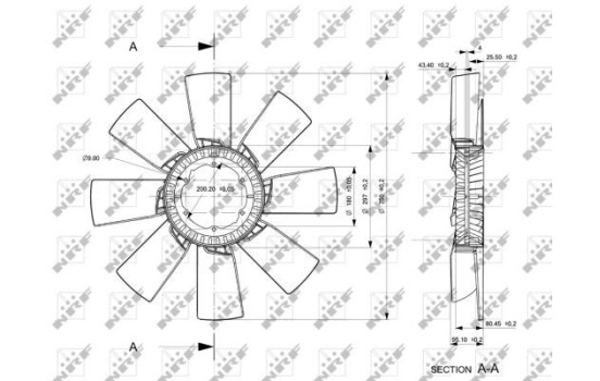 Cooling fan 49857 NRF