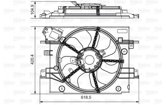 Cooling fan 696880 Valeo