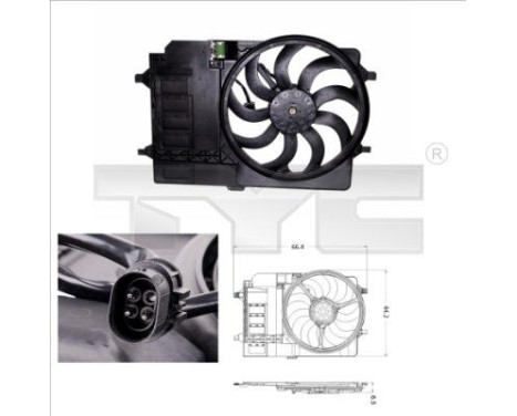 Cooling fan 803-0001 TYC