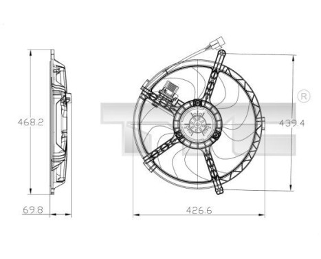 Cooling fan 803-0010 TYC