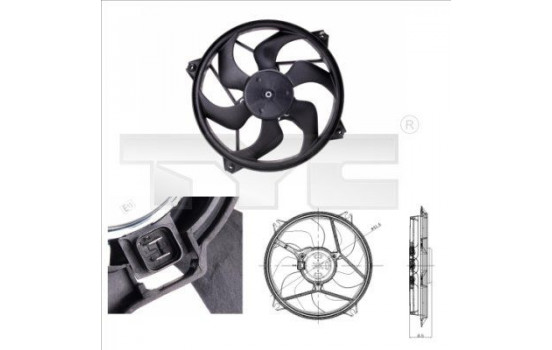 Cooling fan 805-0001 TYC