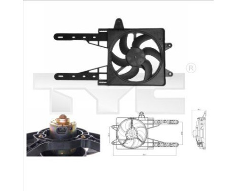 Cooling fan 809-0007 TYC