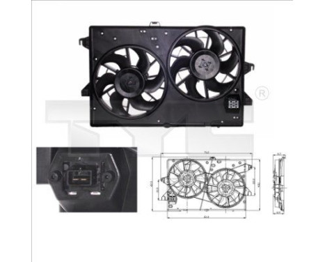 Cooling fan 810-0007 TYC
