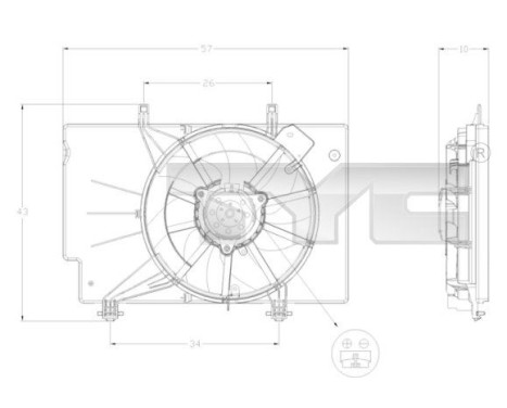 Cooling fan 810-0042 TYC