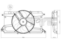 Cooling fan 820-0002 TYC