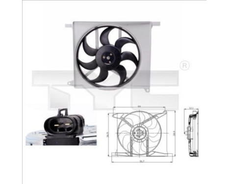 Cooling fan 825-0003 TYC