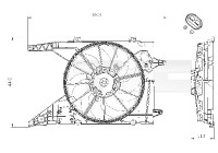 Cooling fan 828-0002 TYC