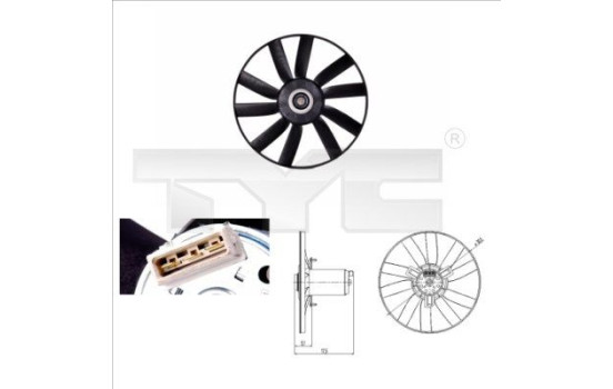 Cooling fan 831-0002 TYC