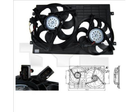 Cooling fan 832-0001 TYC