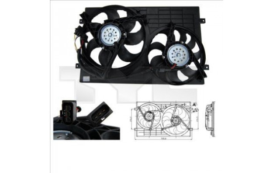 Cooling fan 832-0001 TYC
