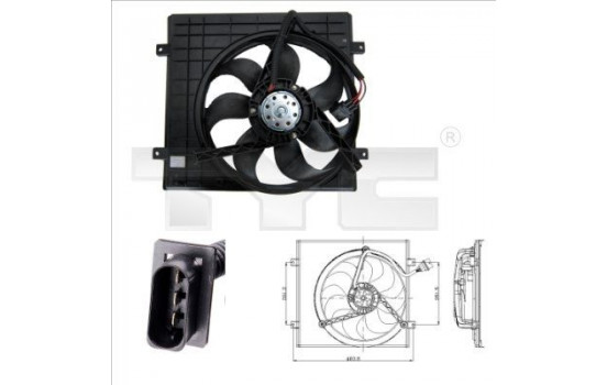 Cooling fan 832-0002 TYC