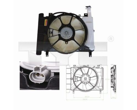Cooling fan 836-0018 TYC