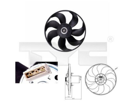 Cooling fan 837-0013 TYC