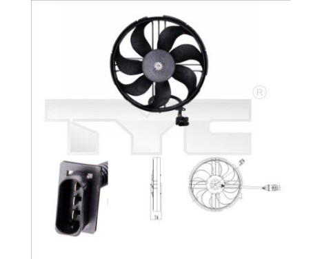 Cooling fan 837-0018 TYC