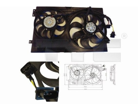 Cooling fan 837-0024 TYC