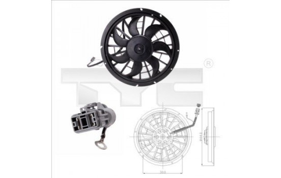 Cooling fan 838-0001 TYC