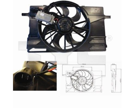 Cooling fan 838-0007 TYC