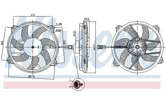 Cooling fan 850035 Nissens