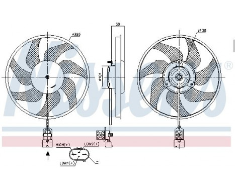Cooling fan 850048 Nissens, Image 2
