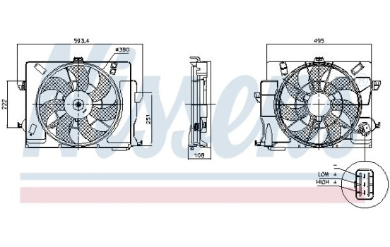 Cooling fan 850049 Nissens