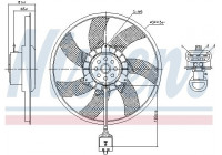Cooling fan 850061 Nissens