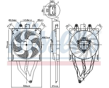 Cooling fan 850066 Nissens